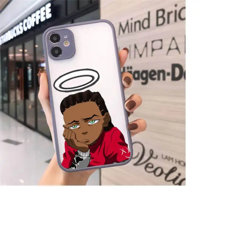 

The Boondocks fashion design Phone Cases matte transparent For iphone 7 8 11 12 plus mini x xs xr pro max cover