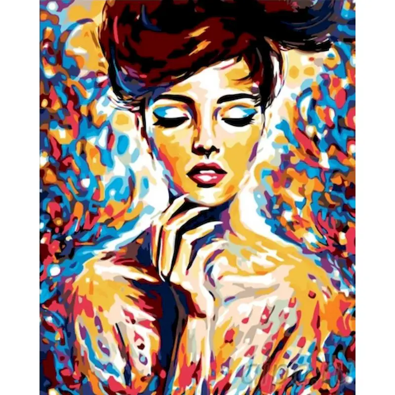 

GATYZTORY Picture By Number Abstract Woman Handpainted Gift Oil Painting By Numbers Figure Drawing Acrylic Home Decoration Wall