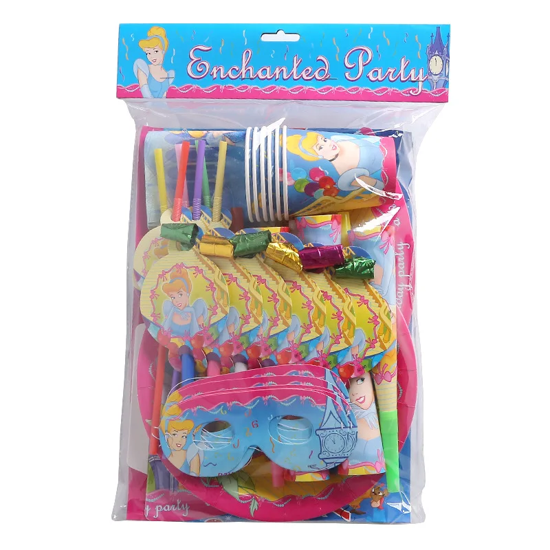 Новинка набор одноразовой посуды Disney Золушка для вечеринки Шесть принцесс