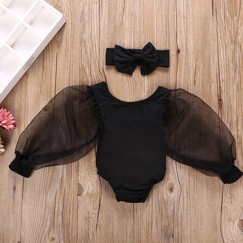 Боди emmababy с повязкой на голову 0 2 лет для девочек хлопок От до 12 месяцев|Боди