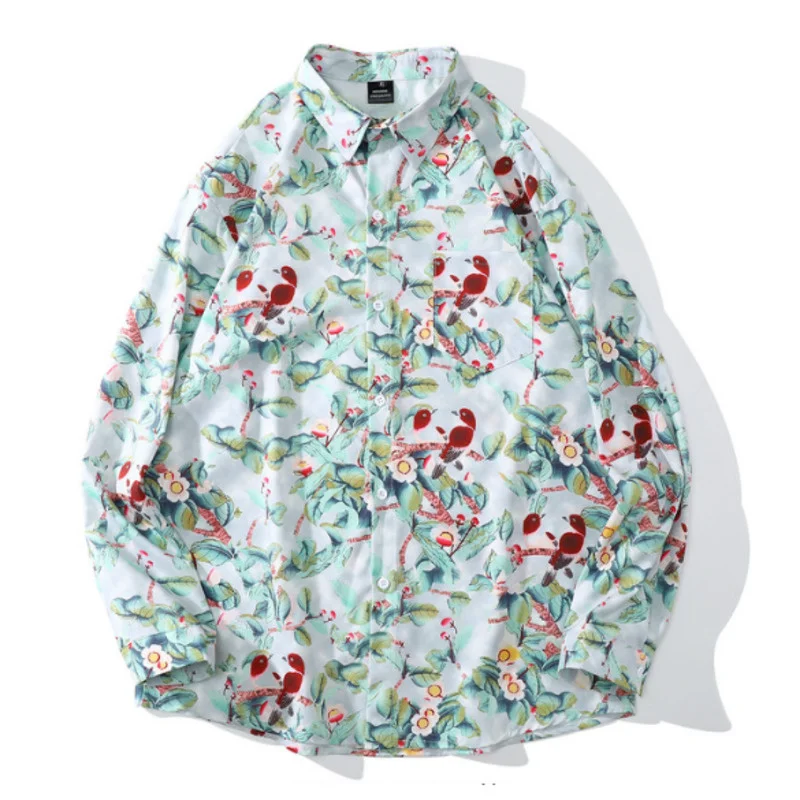 

Женская модная Свободная рубашка Y2k в стиле ретро, вертикальная не требующая глажки, осень 2021, модная новинка, нишевые парные рубашки в стиле...