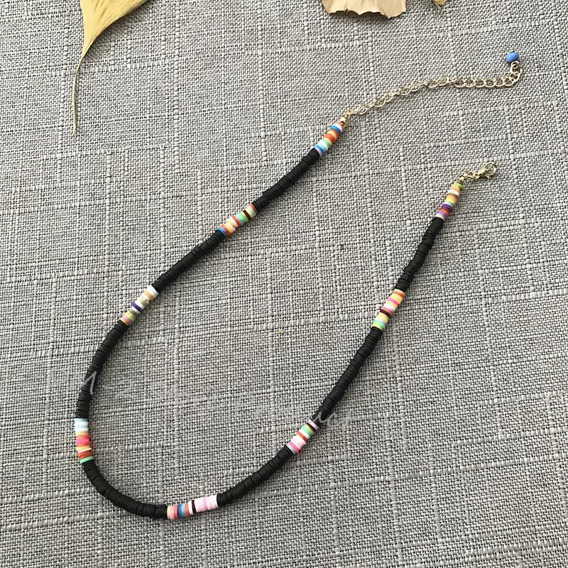 2020 New Silicone Boho Choker Multi-colored Retro Classic Soft Ceramic Short Necklace Banquet Party Vacation Fashion Accessories | Украшения
