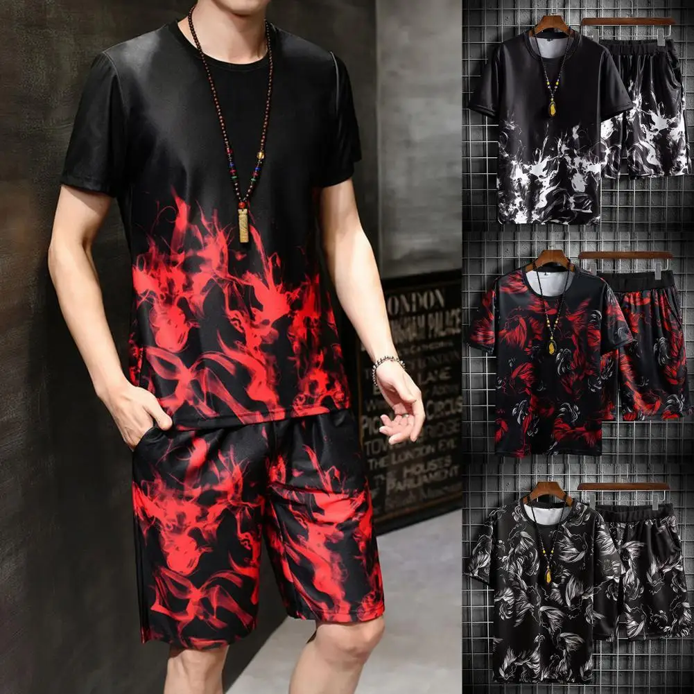 

Sport Suit Printed Loose Casual Two-piece Homewear Suit for Fitness