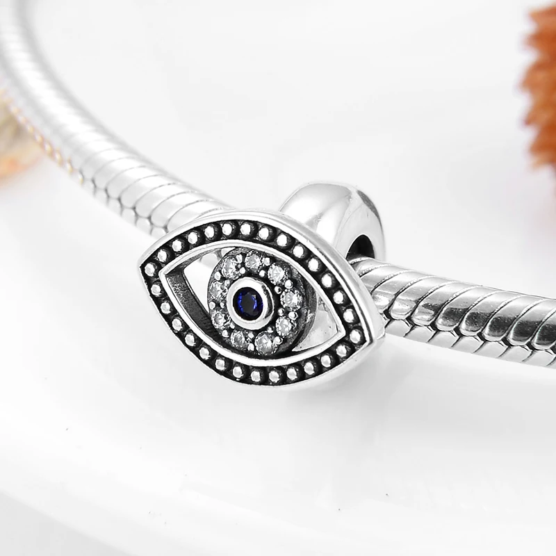 Новинка 2019 модные бусины-пробки из стерлингового серебра 925 пробы с голубым