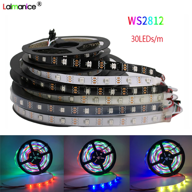 Индивидуально Адресуемая водонепроницаемая светодиодная лента 1 м 5 ip65 ip67 5050 rgb