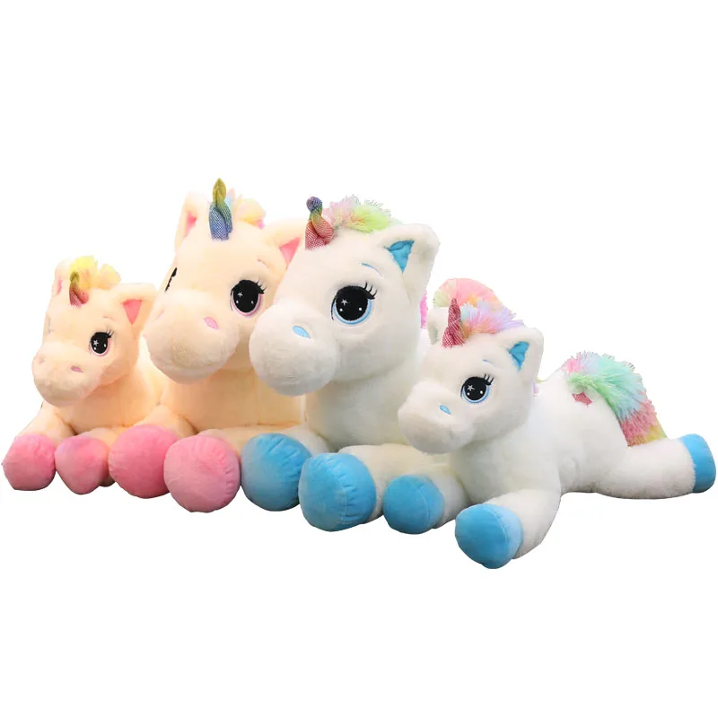 

40/60/80cm Stuffed Animal Baby Dolls Kawaii Cartoon Rainbow Unicorn Plush toys Kids Present Toys Children Baby Birthday Gift