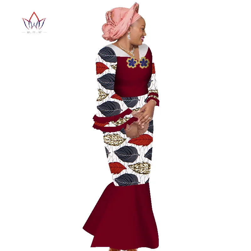 Новые африканские хлопковые платья для женщин одежда с v образным вырезом