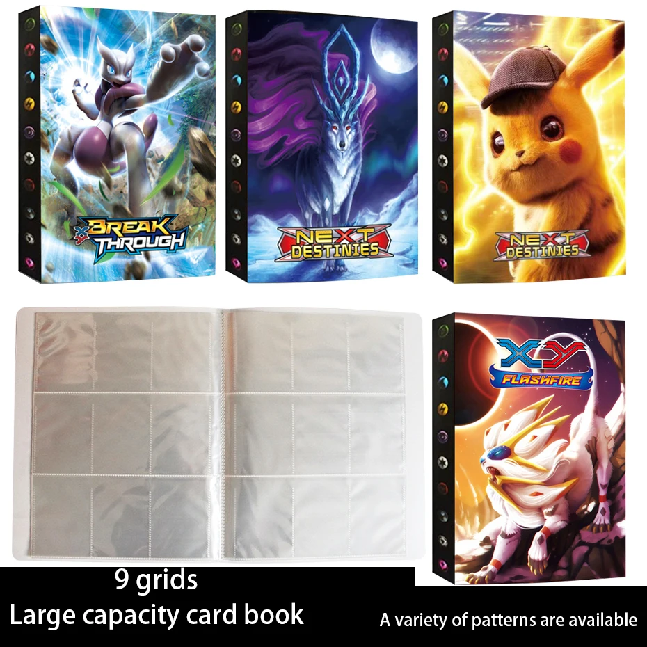&Aacute;lbum de tarjetas de juego de Pokemon, carpeta de tarjetas de Anime, soporte para coleccionistas, carpeta de capacidad, juguetes Pok&eacute;mon para regalos, Chico, 432 Uds.-0