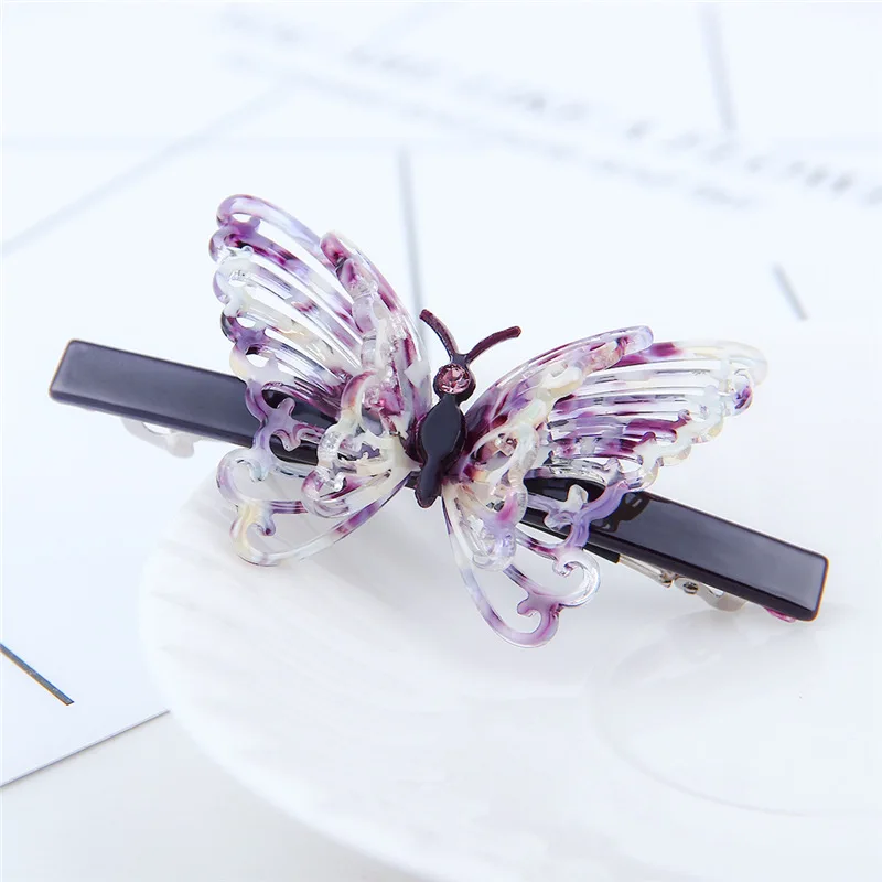 Новинка 2020 модные женские заколки для волос стразы девочек изысканные бабочки