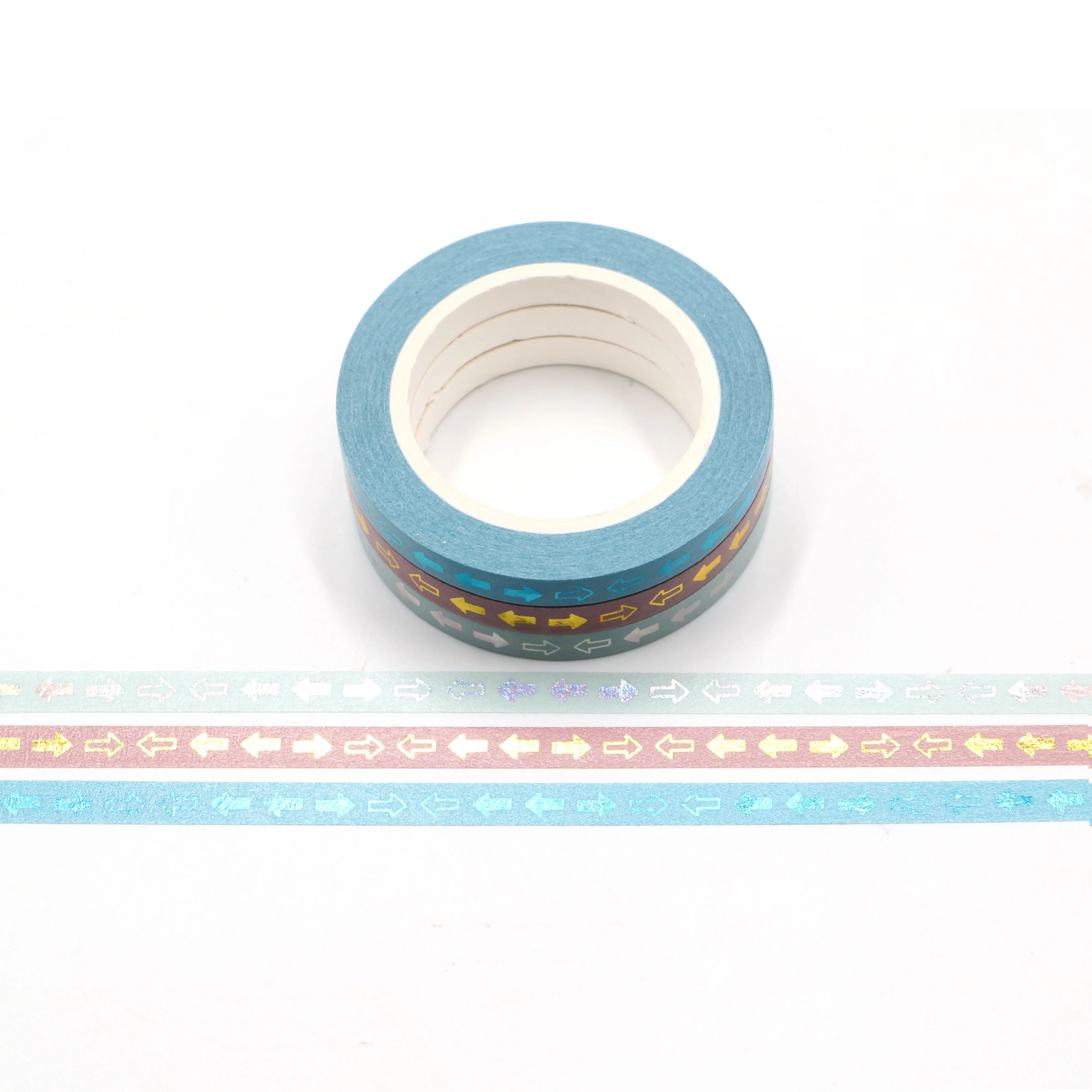 

NEW Cute Gold Foil Arrows Brown Blue Washi Tape Set for DIY Planner Scrapbooking Decorative Masking Tapes School Office Supplies