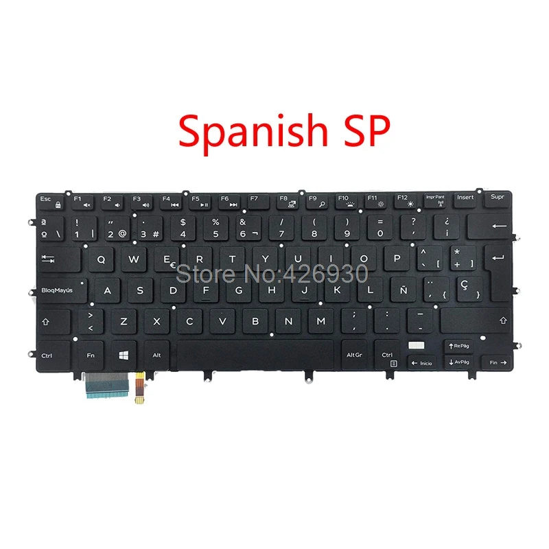 Клавиатура для ноутбука с подсветкой US RU SW IT SP TR английская раскладка клавиатура