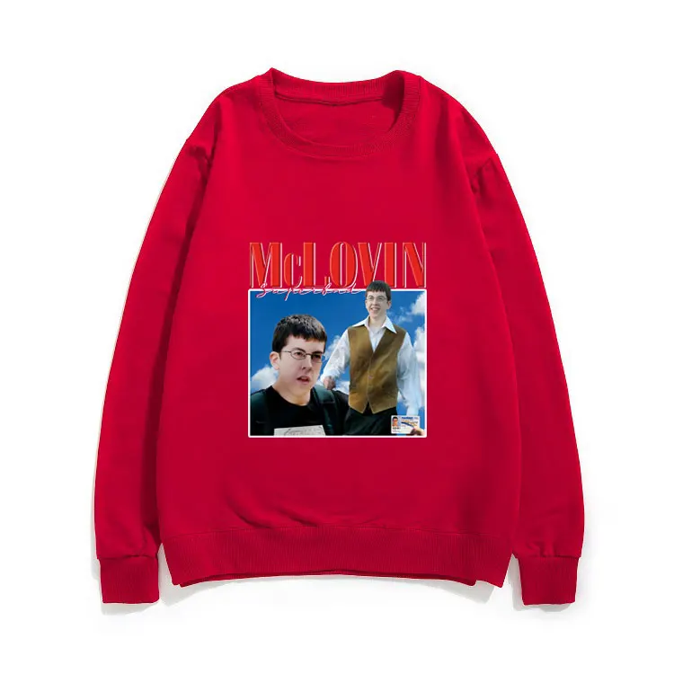 

Hot New Fashion Brand Sweatshirts Mclovin Harajuku Print Sweatshirt Men WomenCasual Loose Pullover Men's All-match Style Clothes