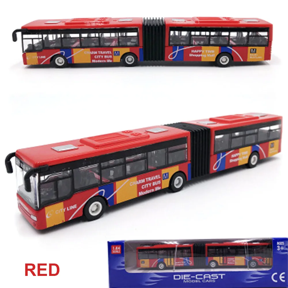 Red 1 Набор, многоцветная внутренняя коллекция, игрушечный автобус из сплава, модель автобуса, интересный стол, игрушечный автомобиль из сплава, карманное украшение, развивает интерес - Цвет: Red