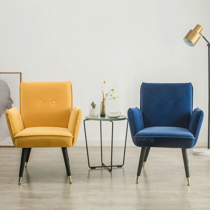 Середина века кресло в современном стиле диван ножки деревянная обивка из льна