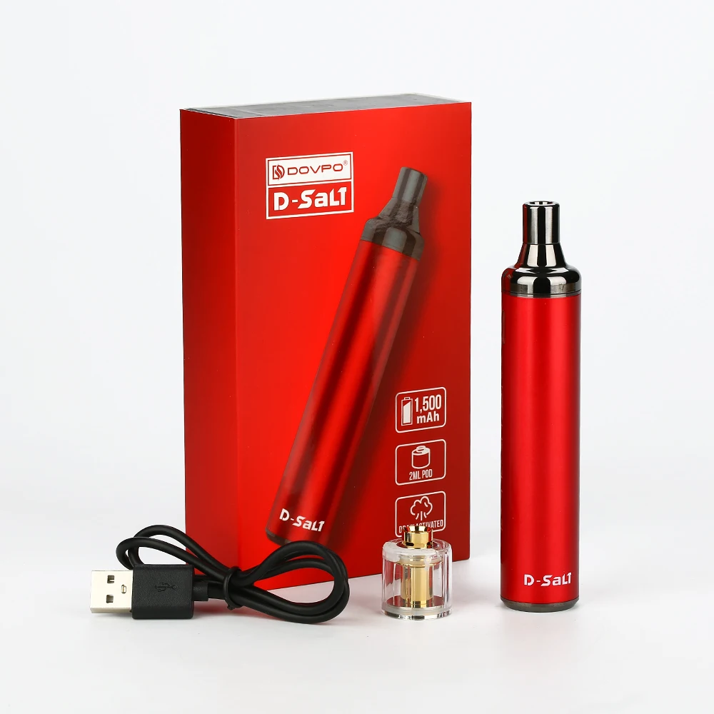 Latest!!! DOVPO D-Salt Pod System Starter Kit wi/ 1500mah Battery &amp 2ml 0.5ohm Mesh Coil vape kit Vs Drag Nano/Caliburn | Электроника