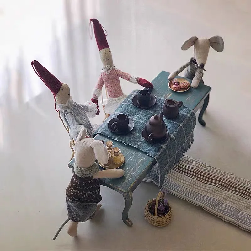 Новый стиль имитация ретро позолоченный длинный стол гостиная и кухня кукла