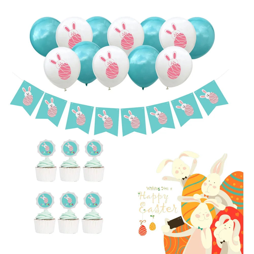 Пасхальное украшение кролик зайчик джутовый баннер флаги для празднования Пасхи