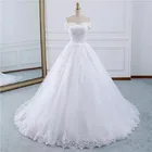 Винтажное мусульманское бальное платье, белое кружевное свадебное платье принцессы с рукавом, 100 реальные фотографии, размера плюс