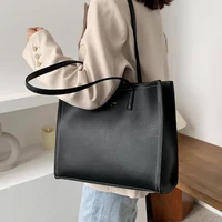 2022 solid color shoulder bag women hand bag ladies pu leather womens office big tote lady high capacity handbags and purses