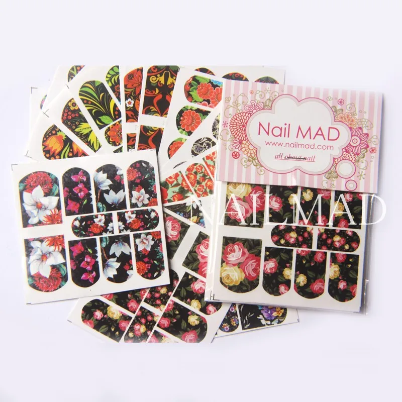 12 листов/упаковка Водные Наклейки для ногтей|nail transfer stickers|nail transfertransfer sticker |
