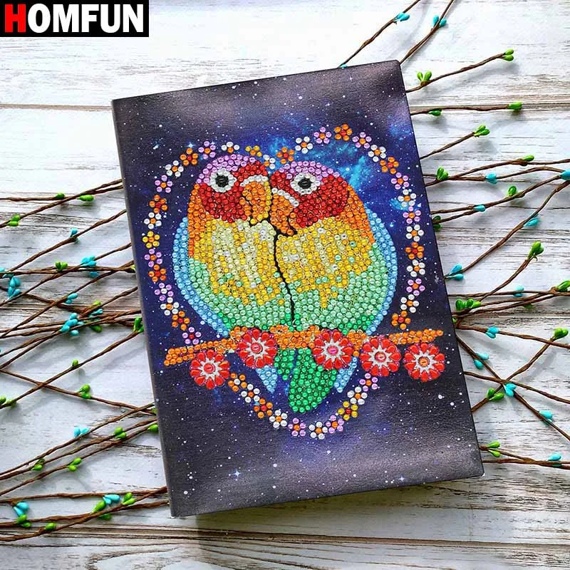 HOMFUN A5 блокноты 5D DIY алмазная живопись специальная форма Дневник Книга Алмазная вышивка крестиком Стразы Декор подарок