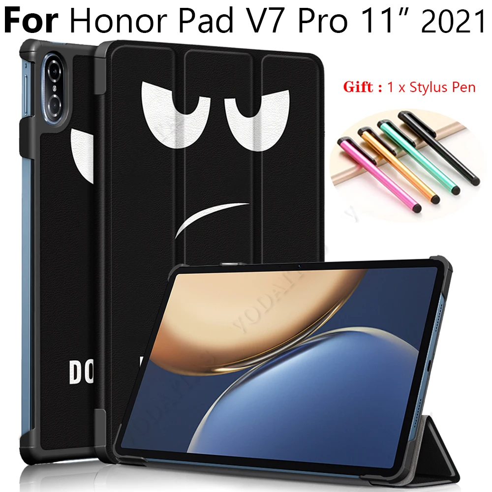 

Чехол для Honor Pad V7 Pro 2021 11 дюймов, магнитный складной чехол-подставка для планшета, чехол для Huawei Honor V7 Pro, чехол для телефона + ручка