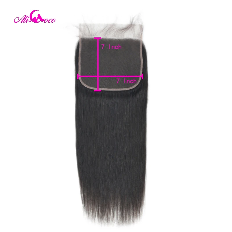 Бразильские Прямые кружевные волосы с детскими волосами естественного цвета 5X5