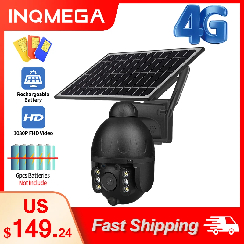 Солнечная камера INQMEGA 1080P HD с низкой мощностью 4G двойным аудио и голосовым