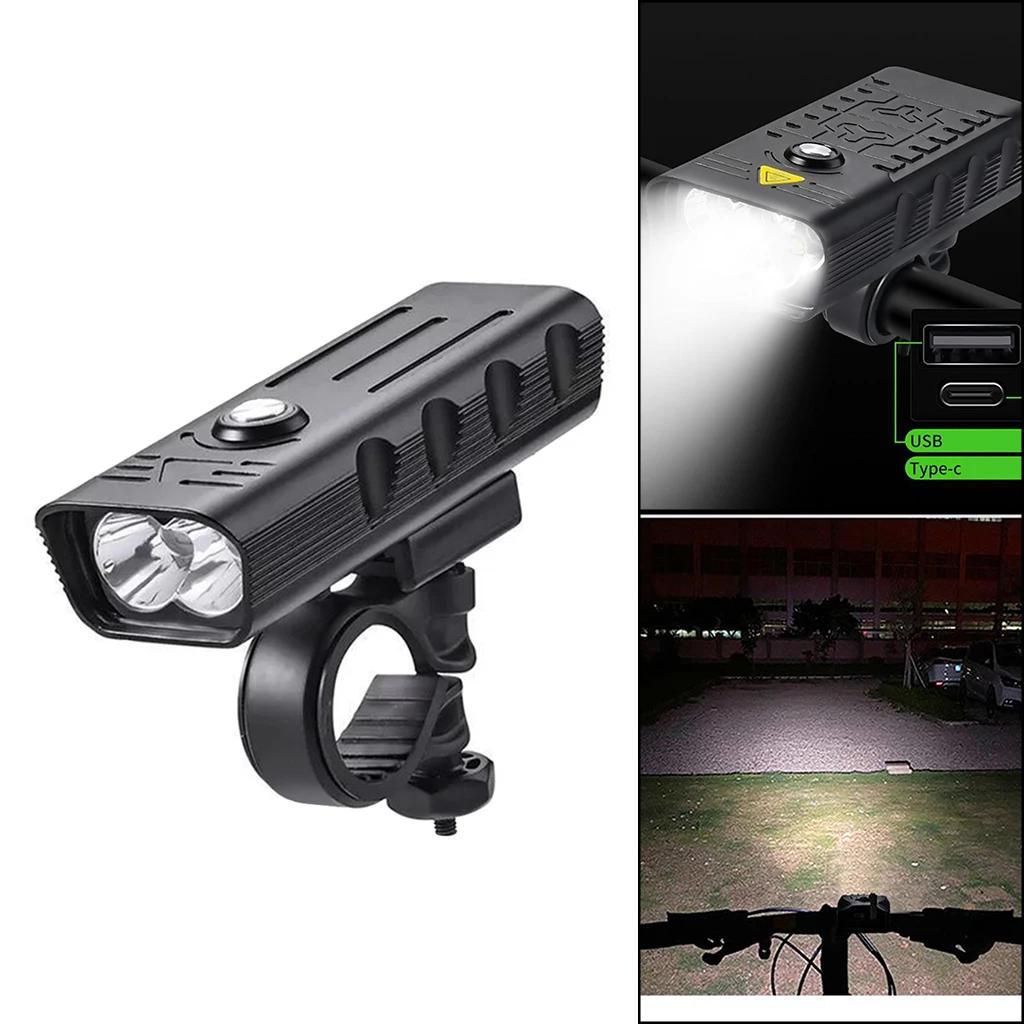 

Waterproof Bike Light, USB Rechargeable Super Bright LED Waterproof Bicycle Headlight, Front Lights with 4 Light Modes Lights