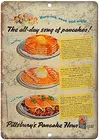 Оловянный настенный постер Pillsbury'S для блинов, муки, винтажный декор для барбекю, ресторана, столовой, кафе, магазина