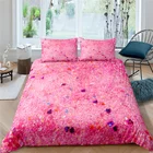 Комплект постельного белья для детей, роскошный, розовый, блестящий, со звездами, удобный пододеяльник, наволочка, домашний текстиль, одинарныйКоролевский размер