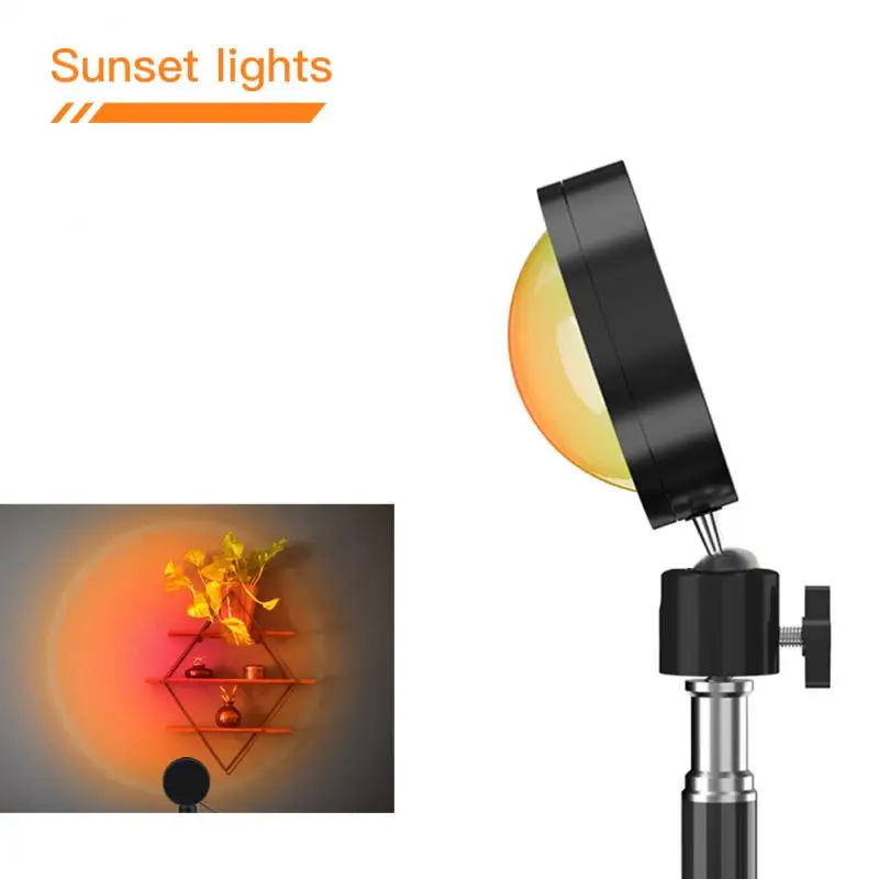 

Sunset Projection Aesthetic Lamp USB Led Night Light Wall Lamp Photography Background For Home Living Room Bedroom Decoration