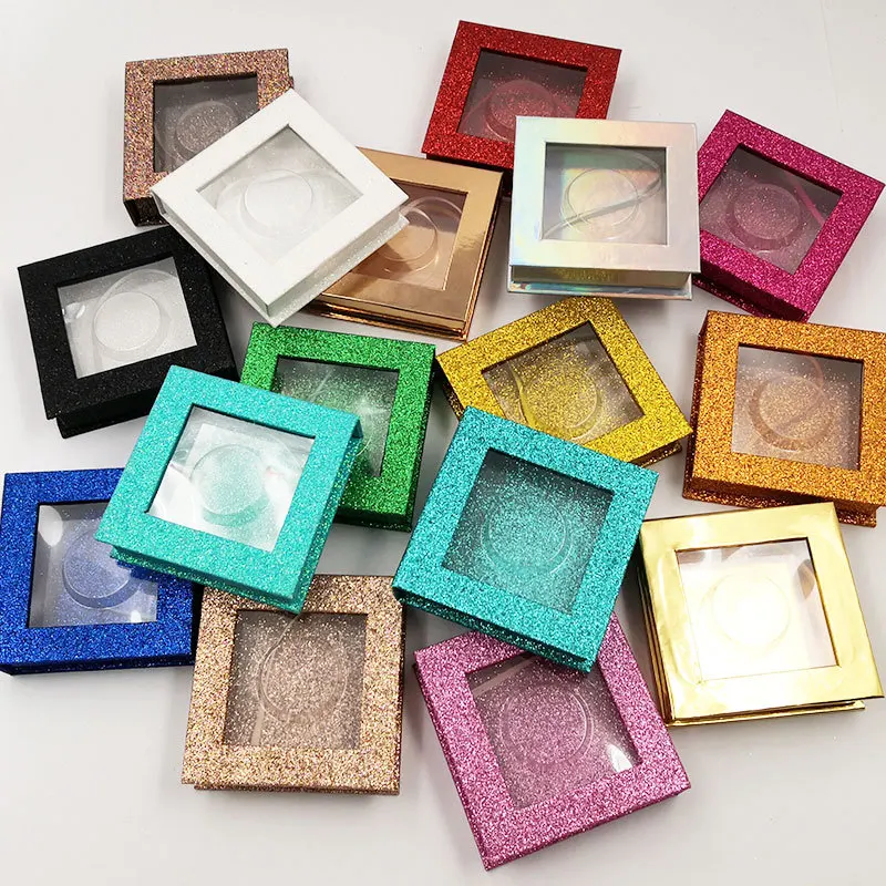 

10/20/30/50pcs wholesale square false eyelash packaging box fake 3d mink eyelashes boxes faux cils magnetic case lashes empty