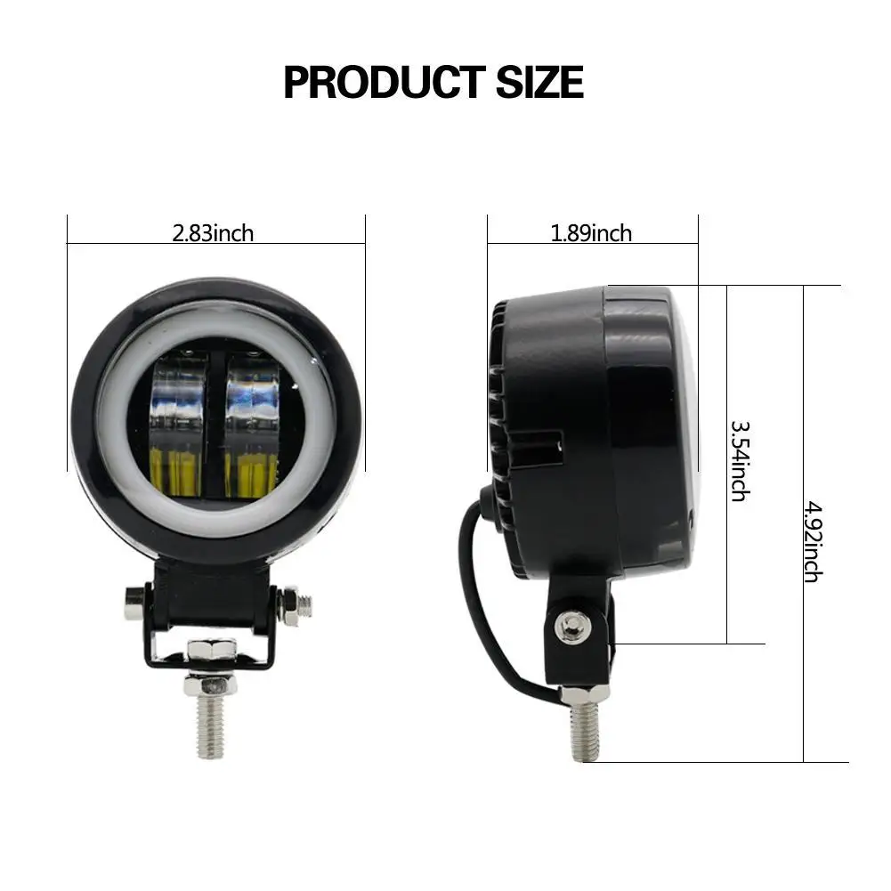 

Motorcycle LED Aperture Work Headlight 20W LED Work Bar Light Suitable for SUV 12V 24V Driving Fog Light Headlight