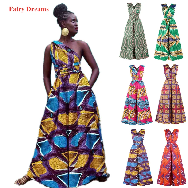 Принт Африканский комбинезон для женщин Традиционная африканская одежда Дашики