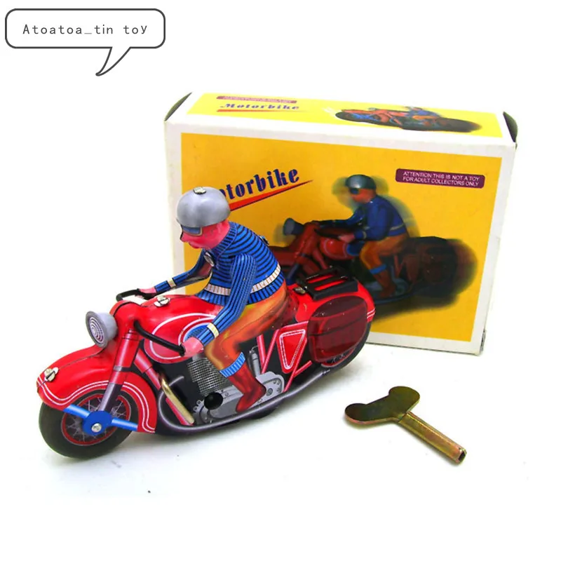 

1 Pc Vintage Retro Motorbike Tin Toys Classic Clockwork Wind Up Motorcycle Childs Toy For Adult Kids Collectible Creativity Gift