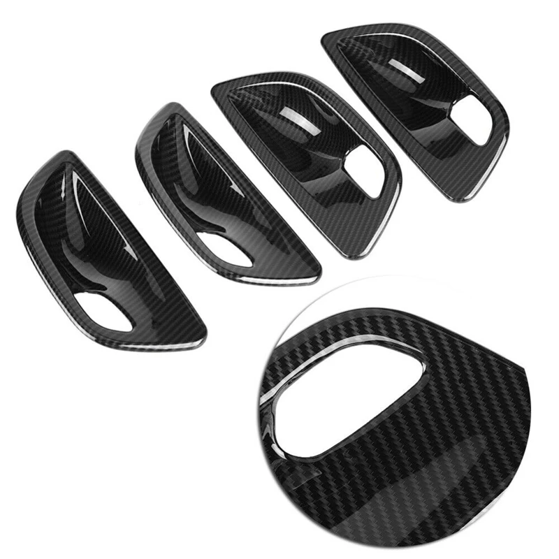 4 шт. отделка для внутренней дверной ручки из углеродного волокна BMW 5 Series F10 2011
