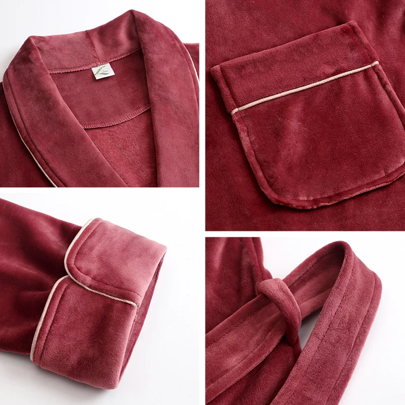 Женское бархатное теплое нижнее белье зимний халат ночная рубашка с длинными