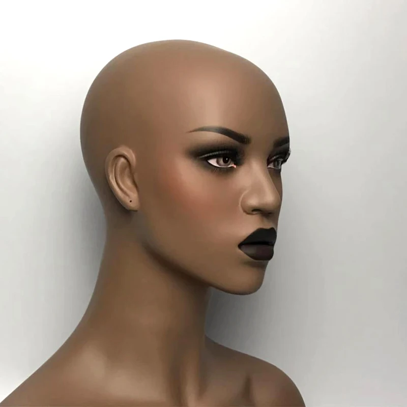 New 2020 High-end luxury Realistic Fiberglass Female Mannequin Head Display Wig Jewelry Hat Glasses Mold Stand Women Bust | Дом и сад