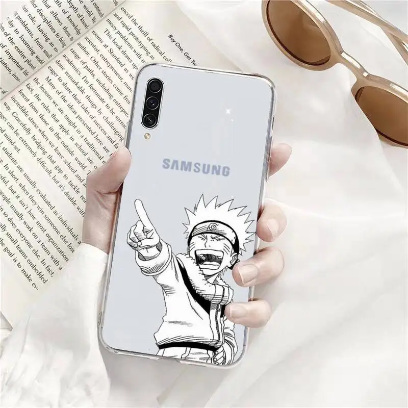 

Anime Naruto Sasuke cute Phone Case Transparent for Samsung A71 S9 10 20 HUAWEI p30 40 honor 10i 8x xiaomi note 8 Pro 10t 11