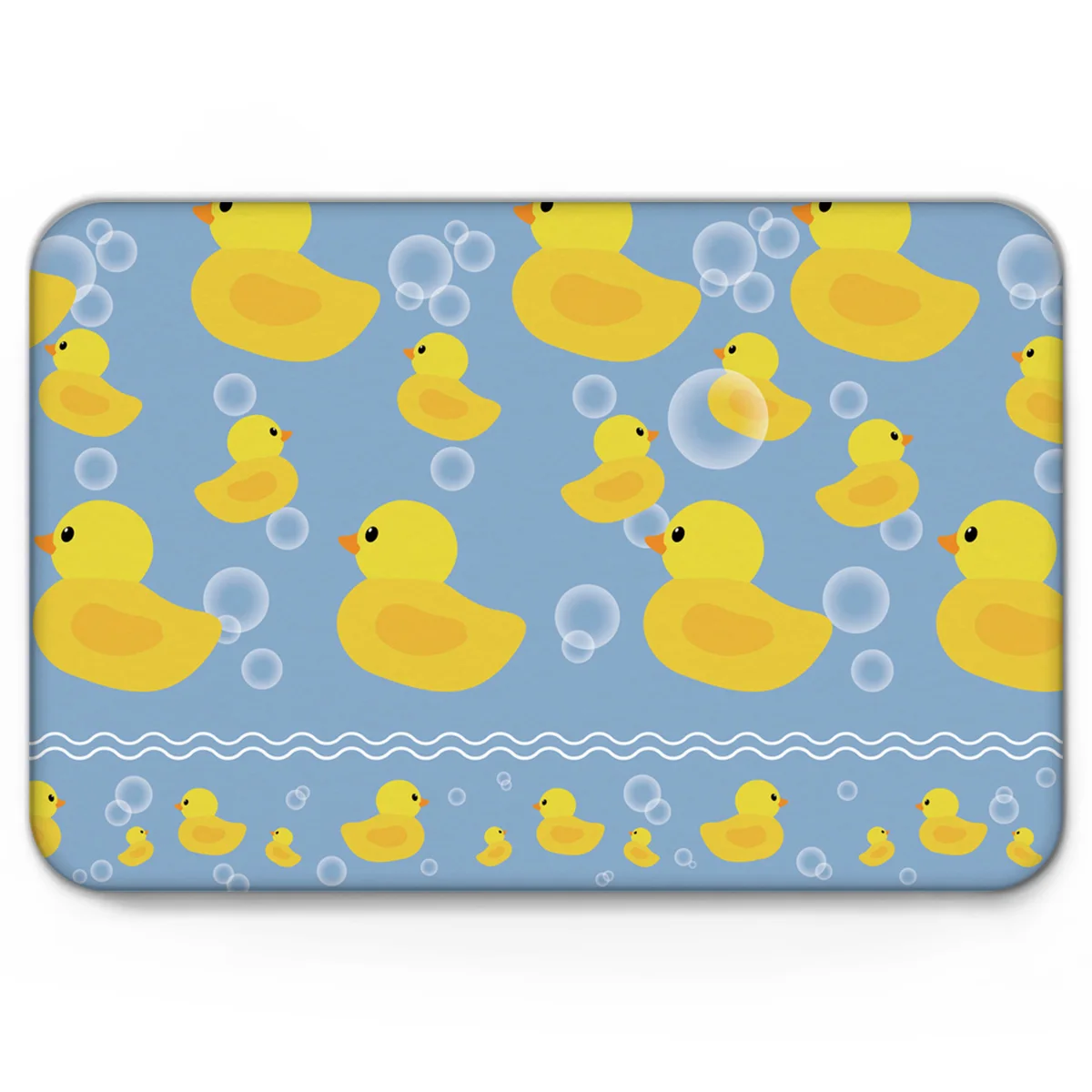 Bubble Little Yellow Duck Mat Противоскользящий коврик домашний декоративный Придверный для