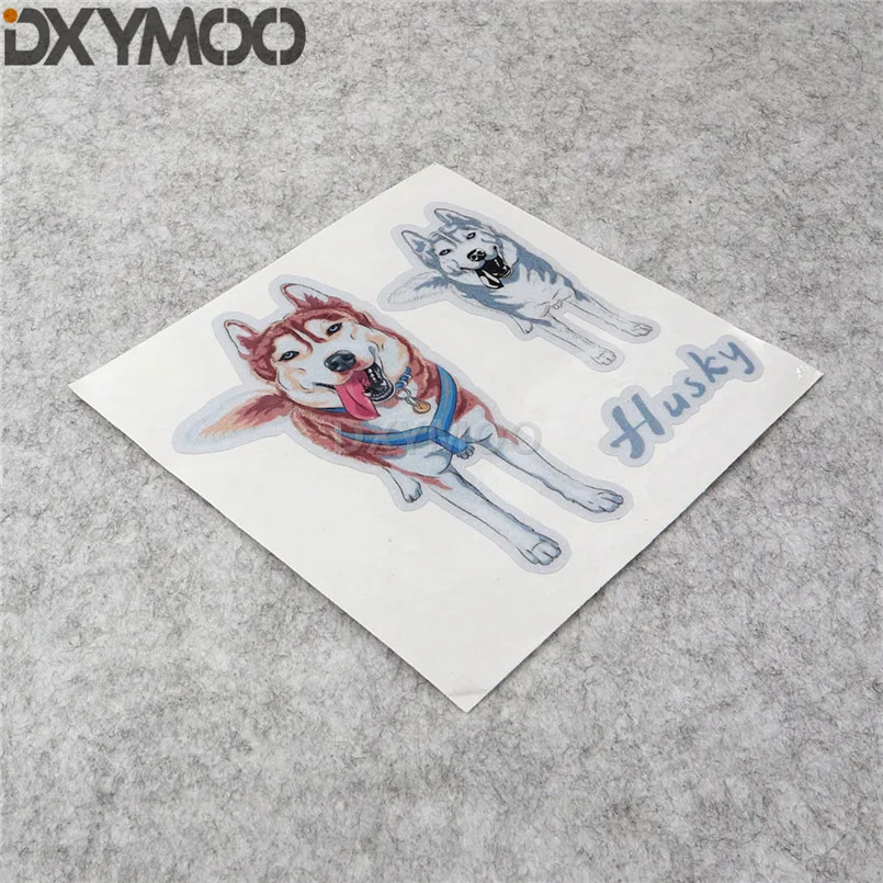 В стиле милых собачек наклейки Хаски Семья друг кузов Машины окно лента наклейка