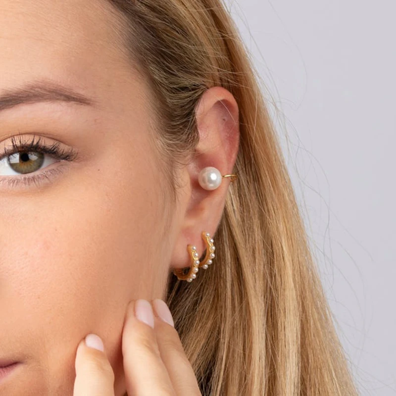 Женские серьги-гвоздики из серебра 925 пробы с пресноводным жемчугом | Украшения и