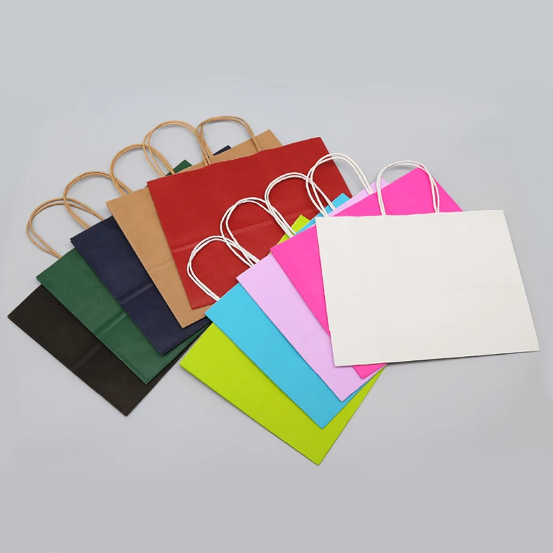5 шт./лот модные бумажные пакеты маленькие большие подарочные из крафт-бумаги