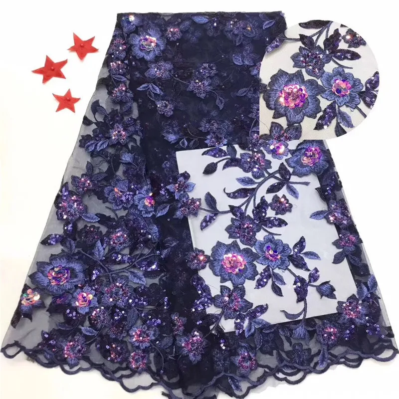 African green Organza big Sequins 3d Lace Fabric 2019 Hot Sale Nigerian Wedding Dress High Quality French Net Mesh | Дом и сад