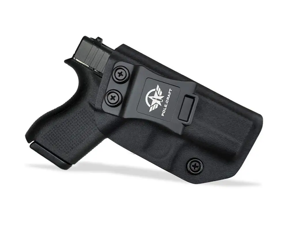 

IWB Kydex Holster Custom Fit: Glock 42 Pistol - Inside Waistband Concealed Carry - Adj. Cant Retention - No Wear - No Jitter
