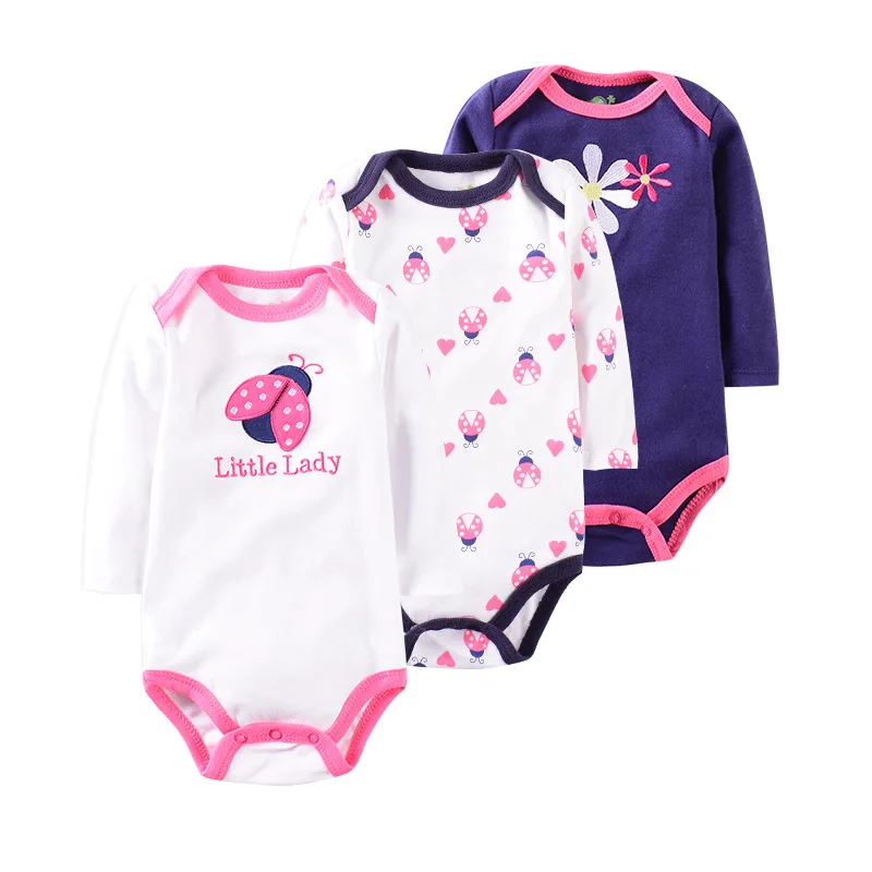 

Baby Bodysuit 3 Pack Baby Long Sleeve Clothes Cute Baby Bodysuit
