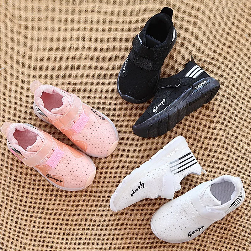 New Glowing Led Sneakers Shoes Girls Boys Children Flat Lighting Running Sport Casual Kids | Детская одежда и обувь