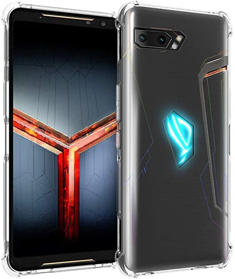 Мягкий прозрачный чехол с подушкой безопасности для телефона Asus ROG Phone II 2 Phone2 ZS660KL