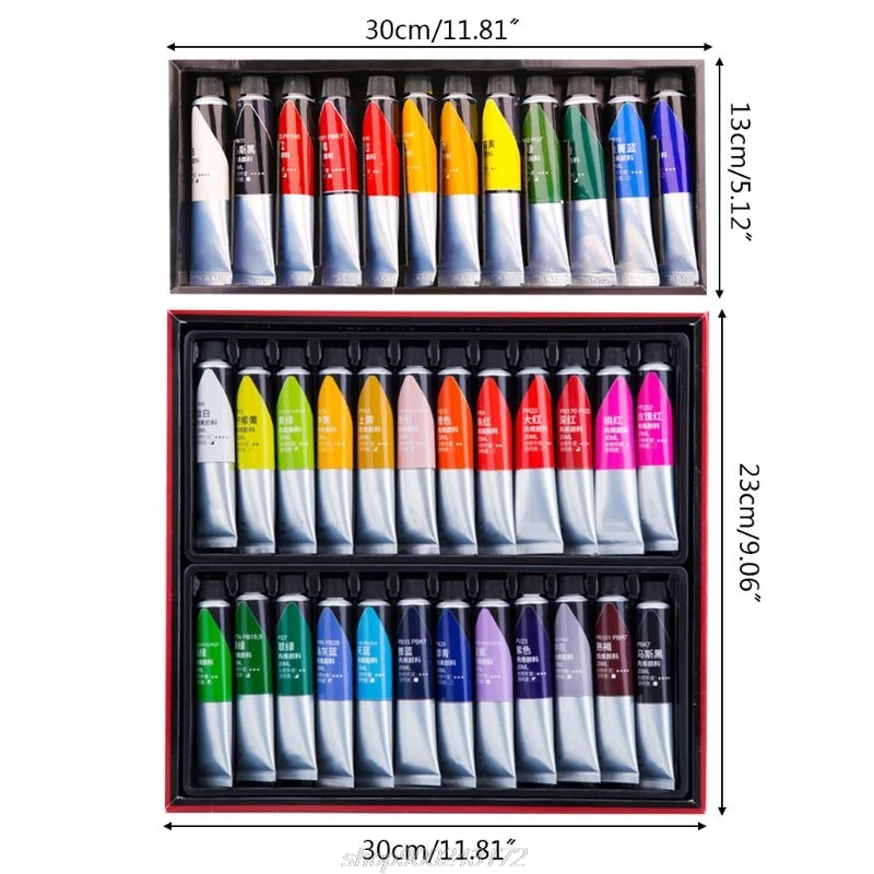 

12/24 Colors Professional Acrylic Paint 20ml Drawing Painting Pigment Hand-painted for Kids DIY A14 21 Dropship